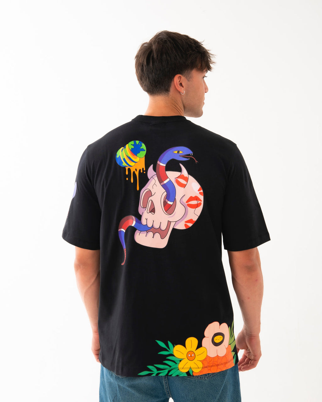 WTF SKULL VOER T-SHIRT BLK 