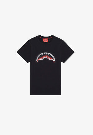 SPRAYGROUND SCRIBBLE EMBROIDERY SHARK REGT-SHIRT BLK
