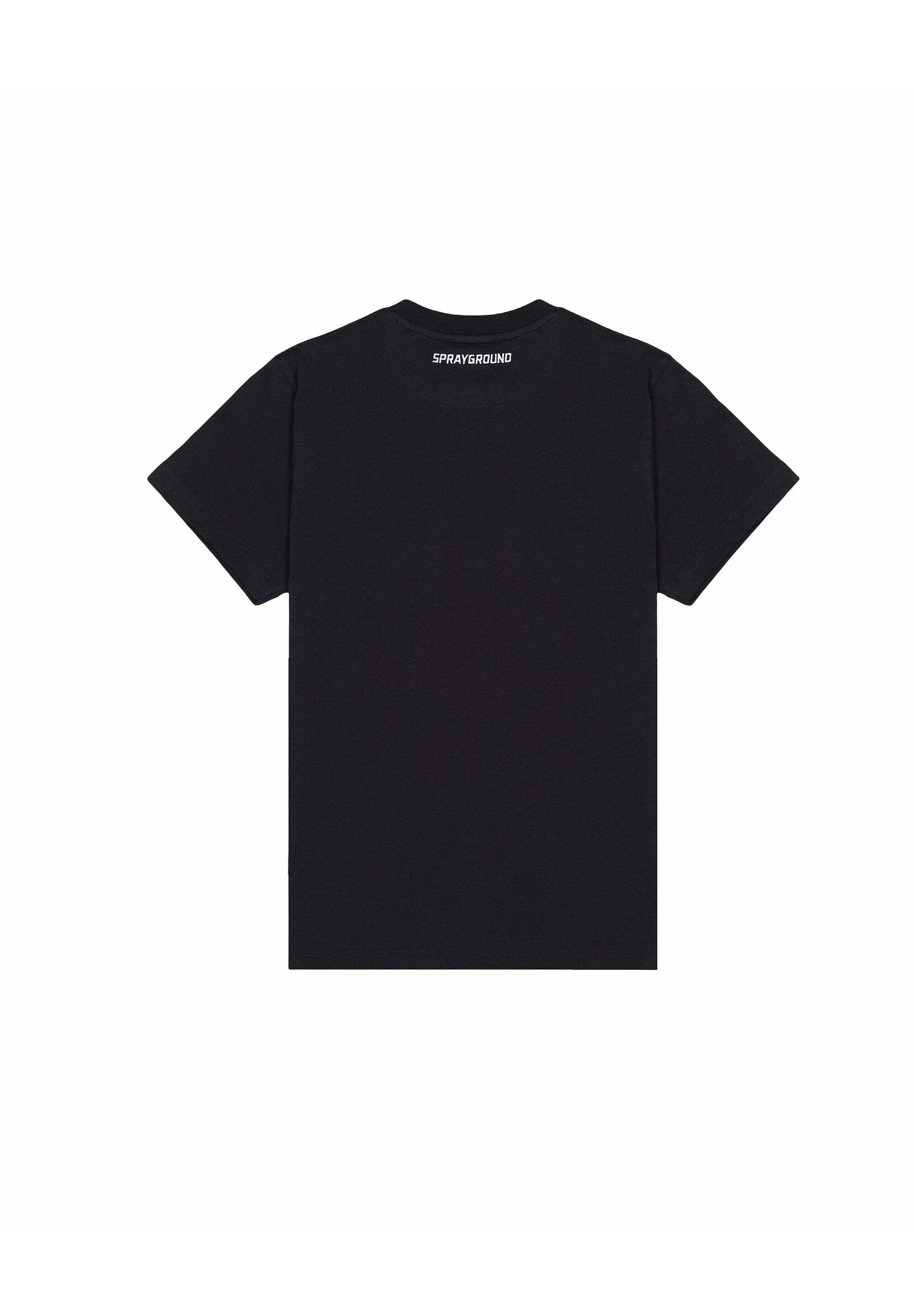 SCRIBBLE EMBROIDERY SHARK REG<BR/>T-SHIRT BLK 