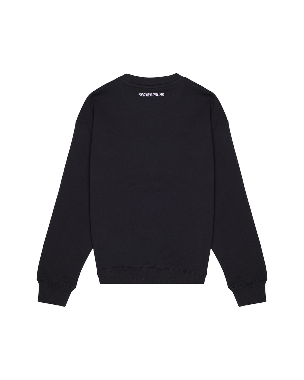 SCRIBBLE EMBROIDERY SHARK<BR/>CREW BLK 