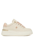 TOMMY HILFIGER SNEAKER BASSA ALLACCIATA BIANCO/PLATINO