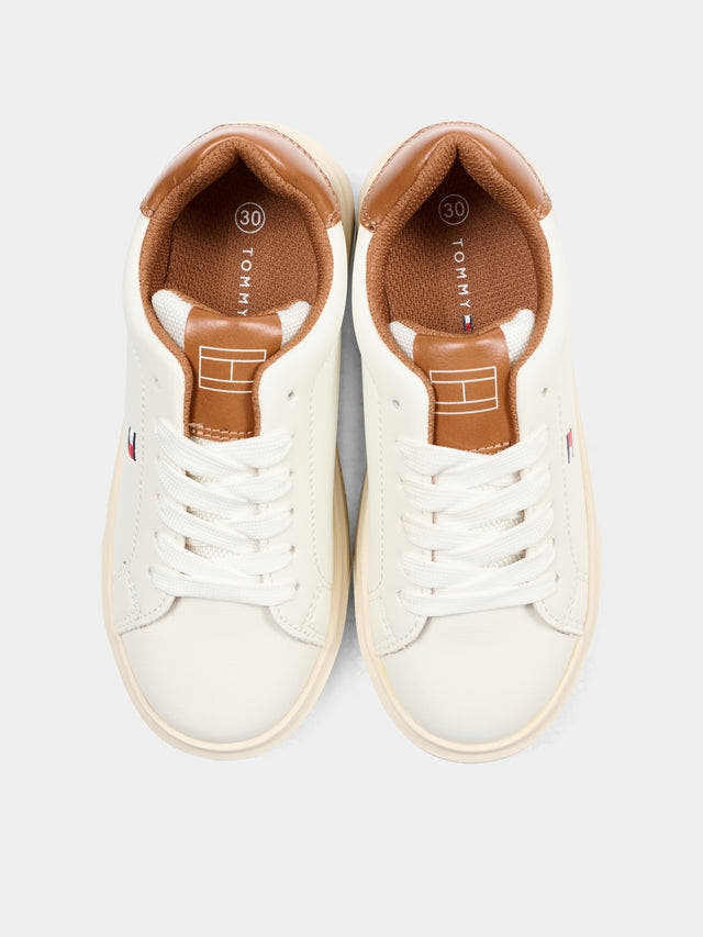 SNEAKER BASSA ALLACCIATA BIANCO/BLU 