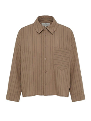 YES ZEE CAMICIA DONNA CROP, TASCA APPLICATA, MANICA 3/4