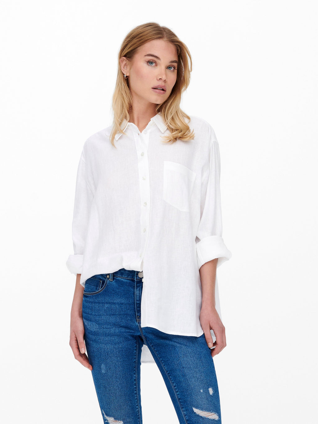 ONLTOKYO L/S LINEN BLEND SHIRT PNT NOOS 
