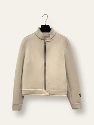 LOVEme Giacca neoprene con zip, colletto alla coreana