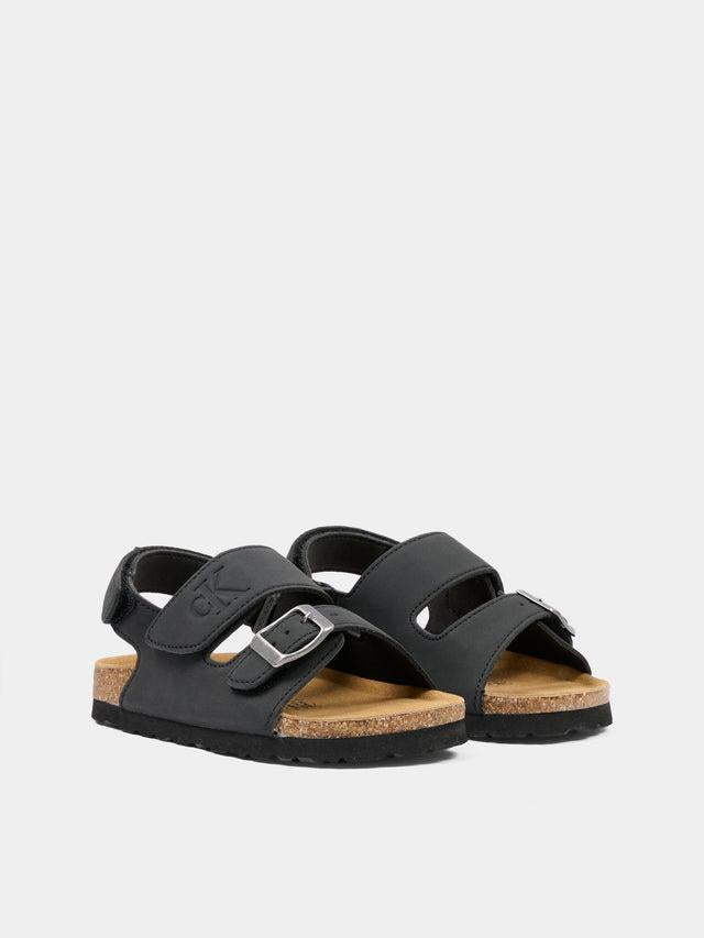 SANDALO VELCRO NERO 