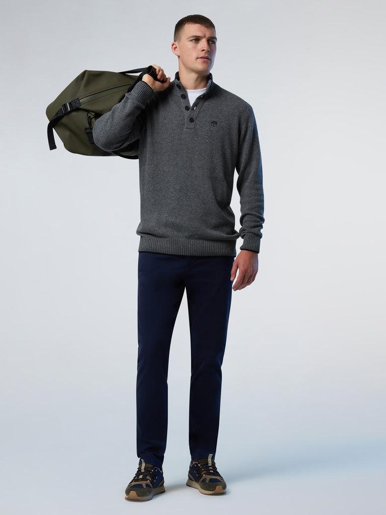HALF BUTTON 7GG KNITWEAR 