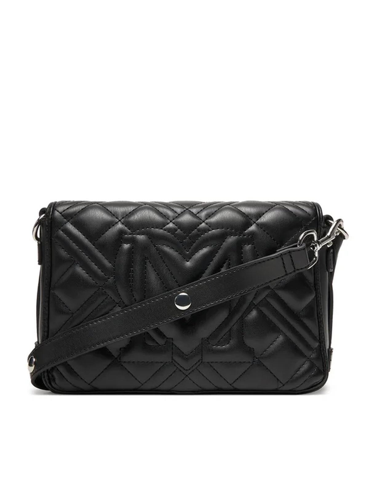 BORSA QUILTED PU NERO GALV.NIKEL 