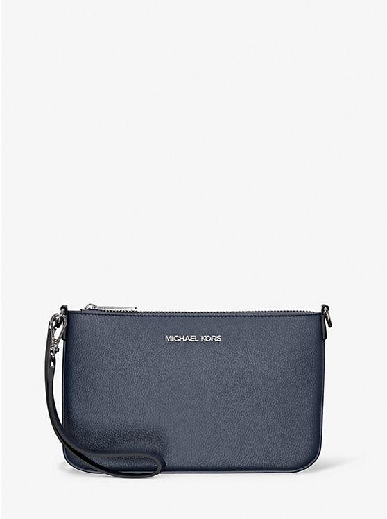 SM CONV POUCH WRISTLET LEATHER 35S5STVW5L/NAVY MICHAEL KORS