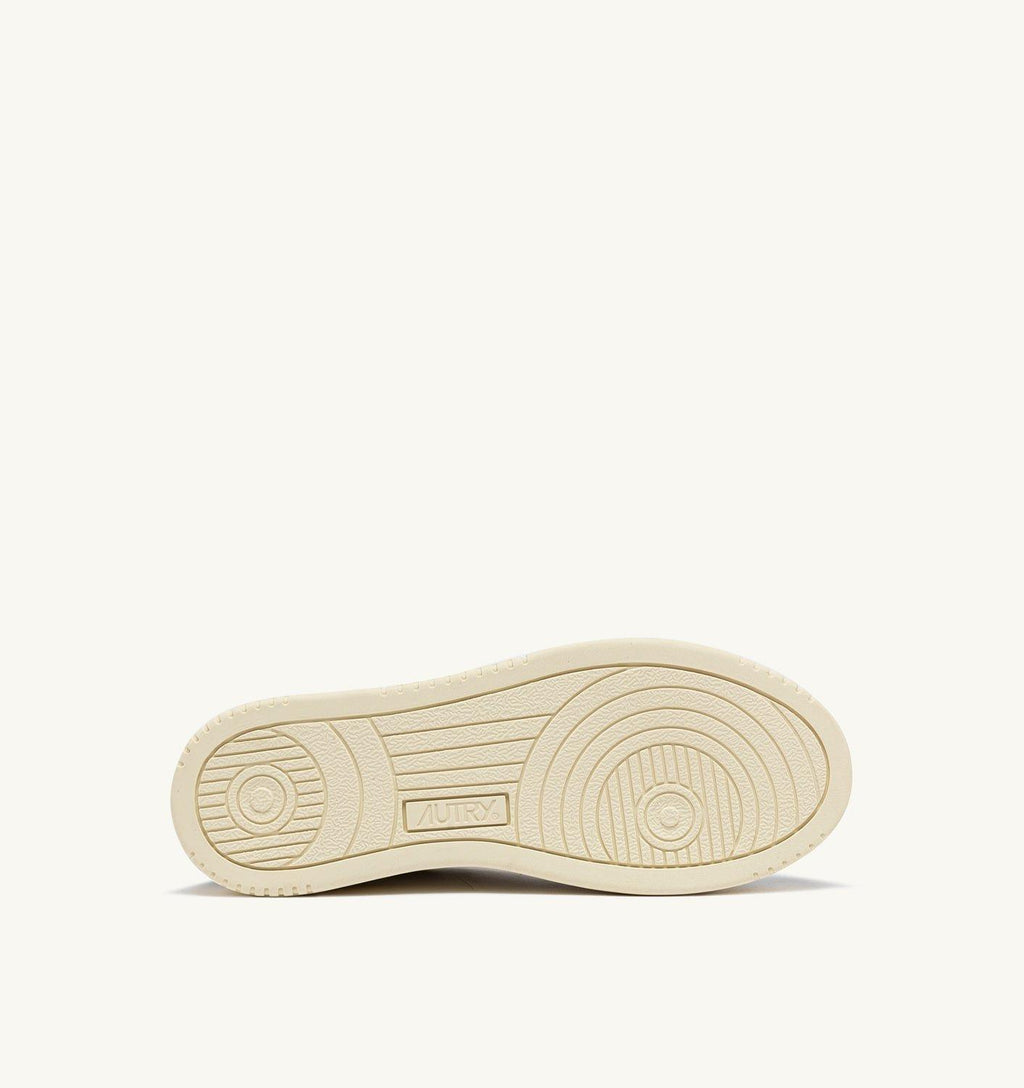 Sneakers Autry Medalist Low in pelle di capra e suede Bianco/Grigio 