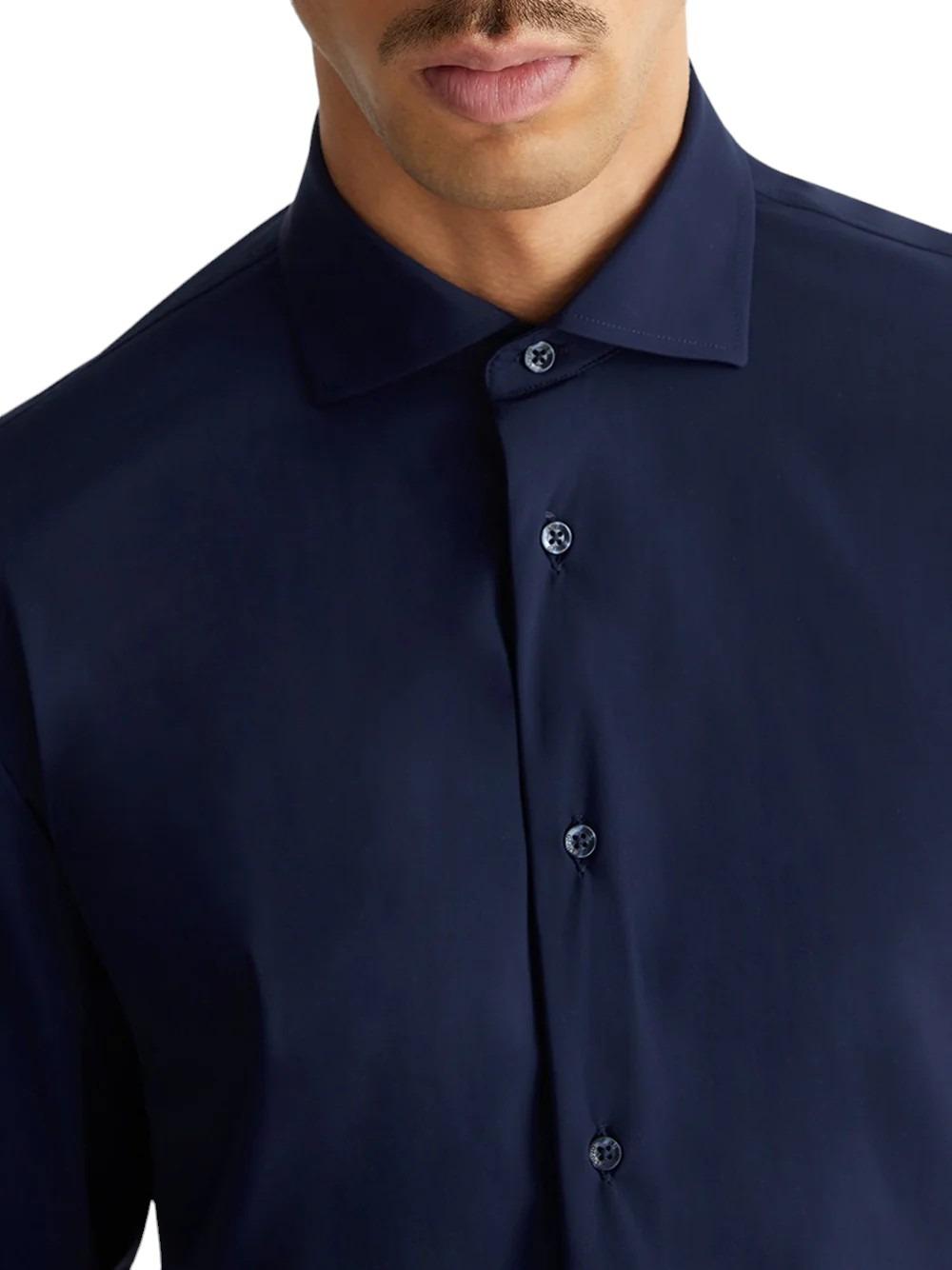 CAMICIA SLIM SUPERSTRETCH COMFLONG M124P201COMFLONG/DARK BLUE 701 LIU JO