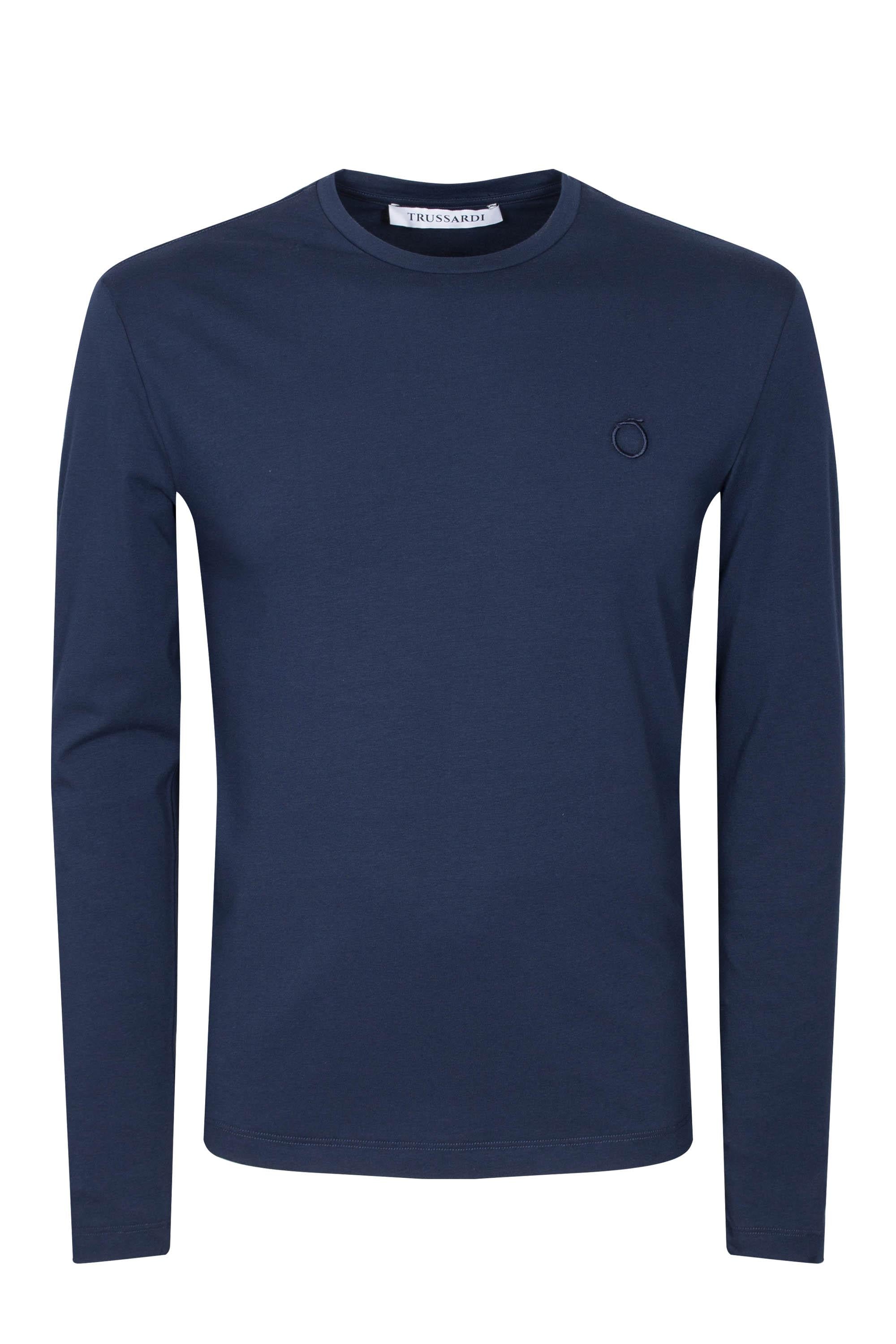 T-SHIRT LONG SLEEVE GREYHOUND EMBROIDERY JERSEY STRETCH 52T00763-1T005652/U290 TRUSSARDI