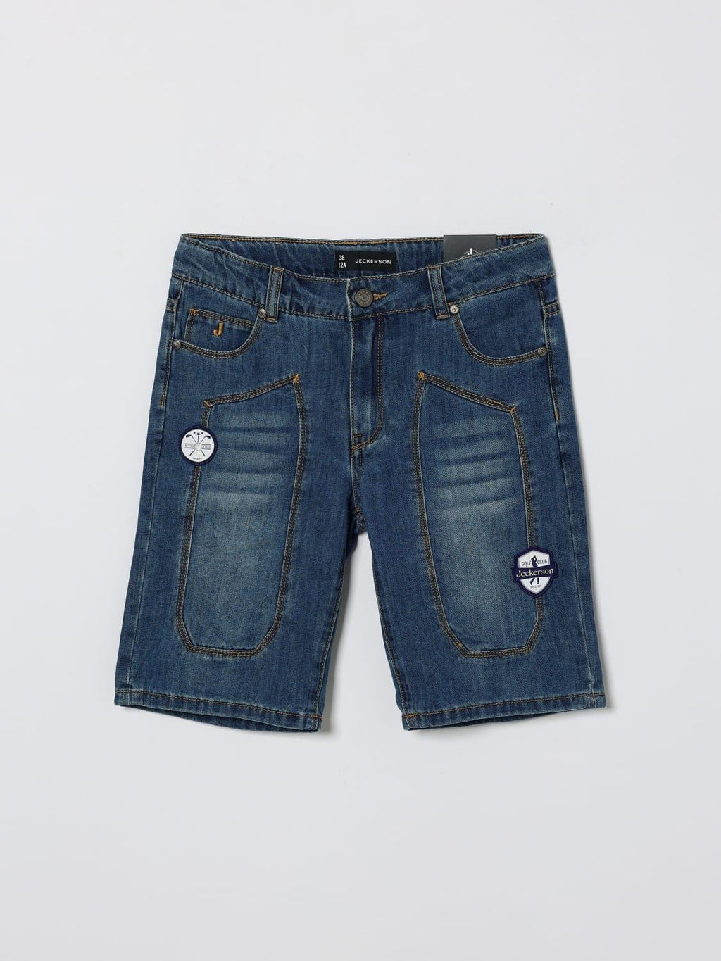BERMUDA JEANS C/TOPPA E PATCH RAGAZZO 