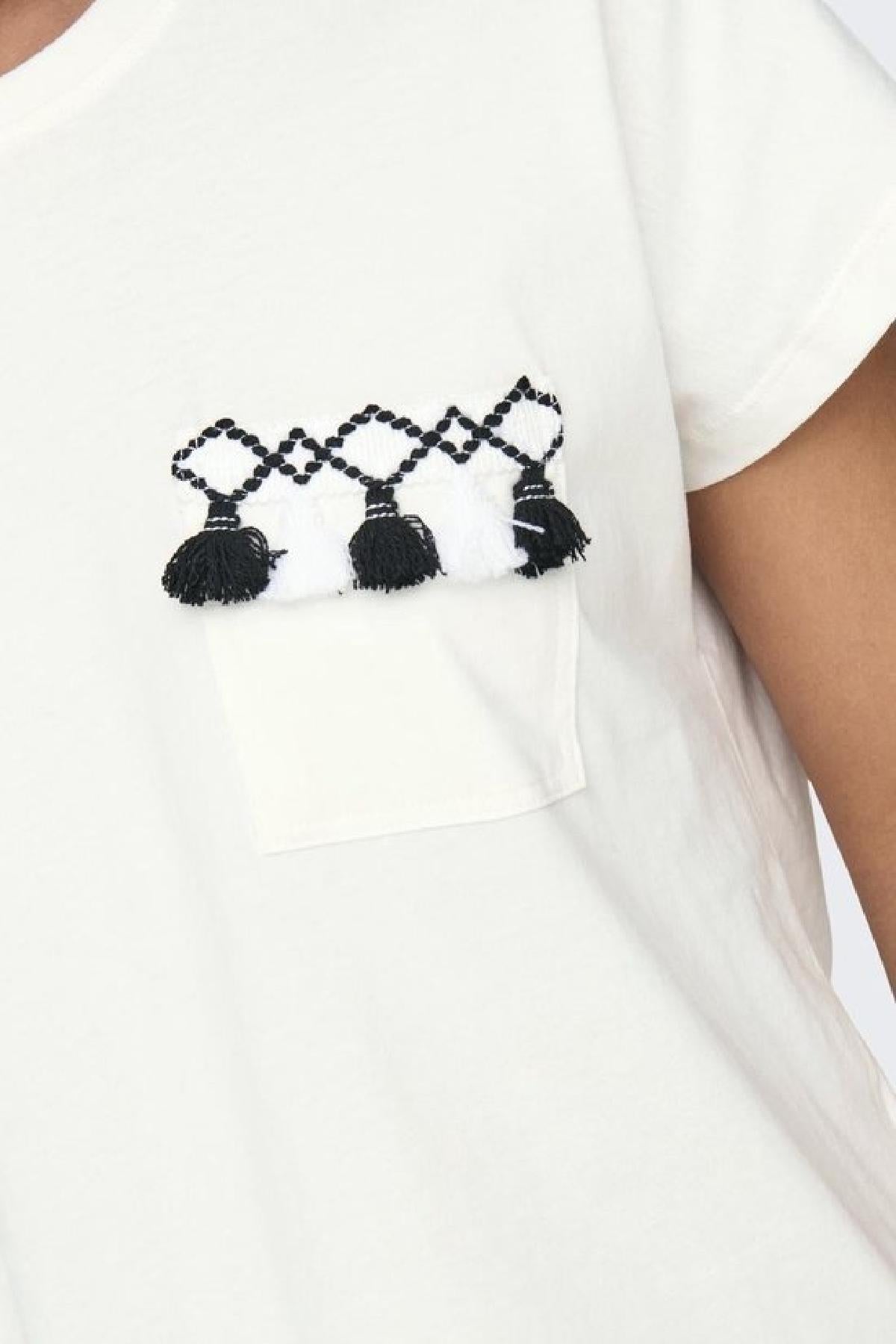 ONLJILL LIFE S/S TOP BOX JRS 15324337/Cloud Dancer ONLY