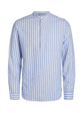 JACK AND JONES JPRCCMAZE LINEN HALF PLACKET SHIRT L/S