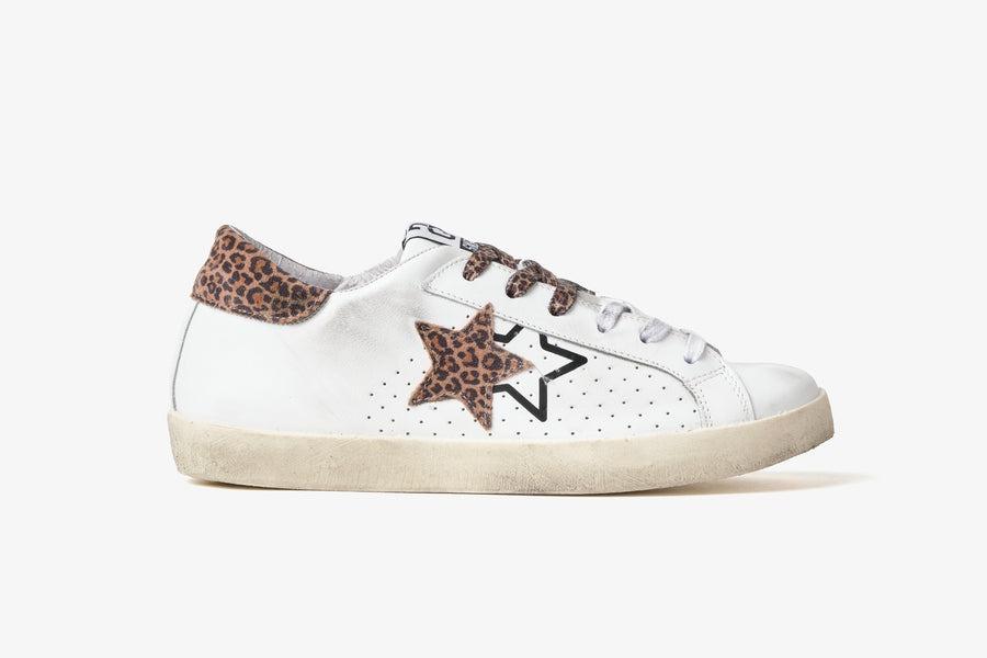 SNEAKERS PRIME STAR BIANCO/LEOPARDATO 