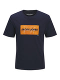 JACK AND JONES JJCOLE PRINT TEE SS CREW NECK LN
