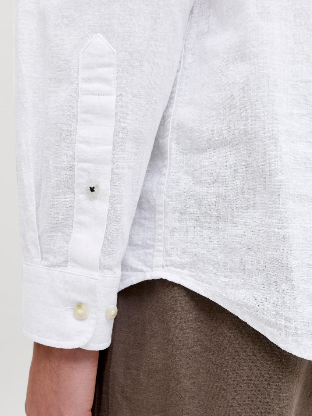 JJESUMMER LINEN BLEND BAND SHIRT L/S SN 