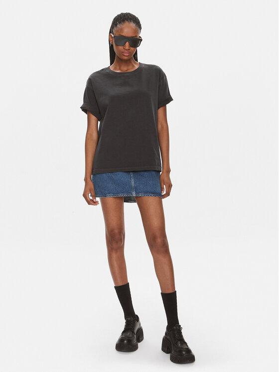 DARTED DENIM SKIRT 