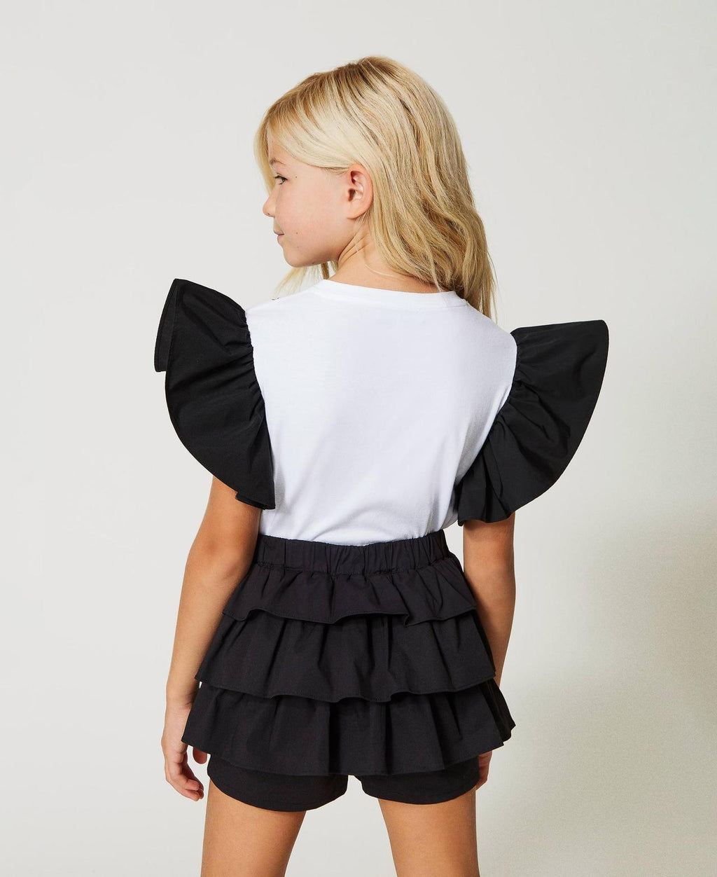 GONNA/PANTALONE IN POPELINE CON BALZE 231GJ2Q5C/0006 TWINSET