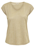 ONLSILVERY S/S V NECK LUREX TOP JRS NOOS 