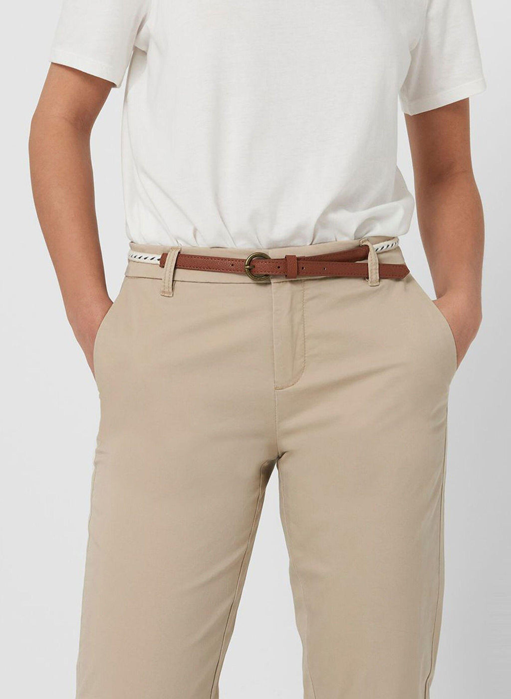 ONLBIANA MW COTTON BELT CHINO PNT NOOS 