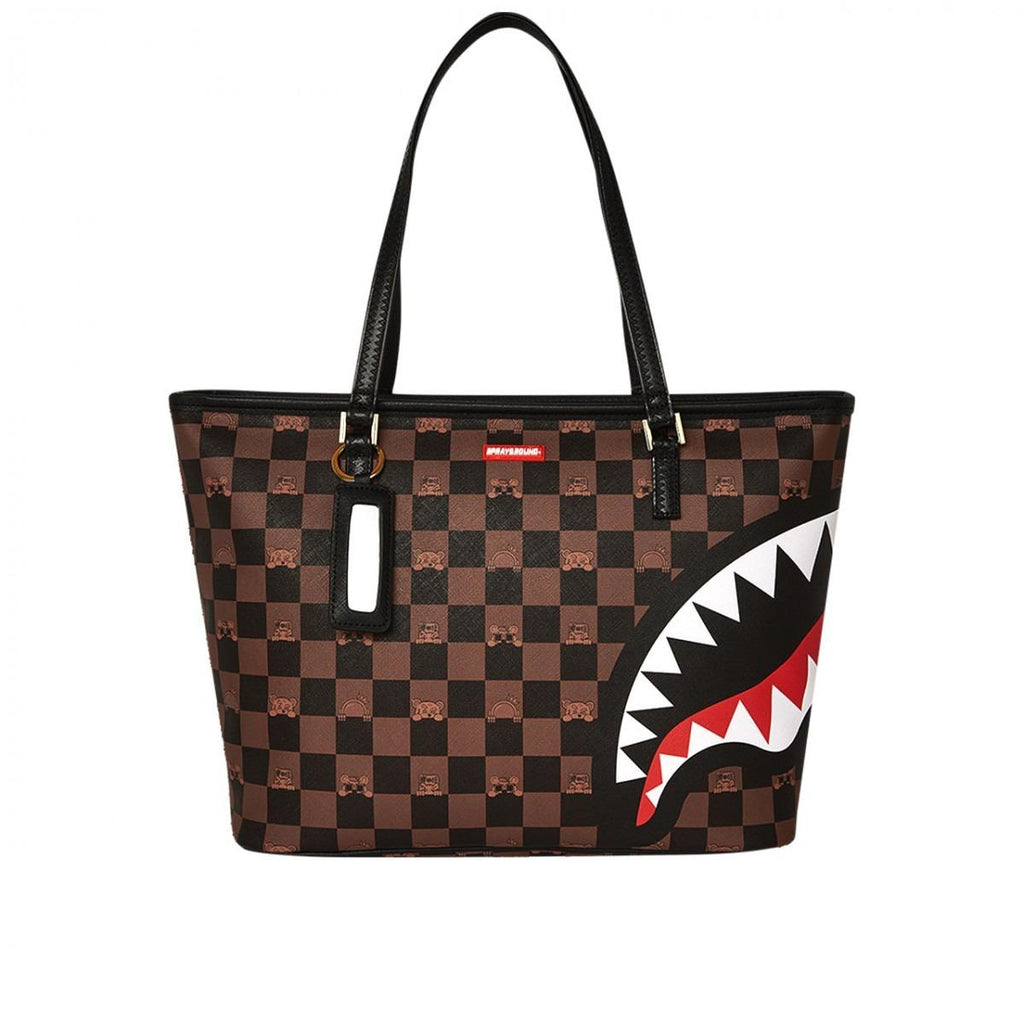 PEEKING CHARACTER CHECK<BR/>TOTE 