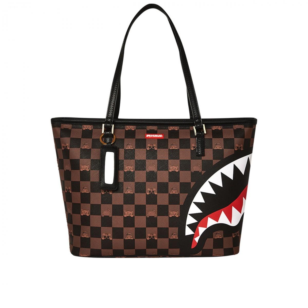 PEEKING CHARACTER CHECK<BR/>TOTE 