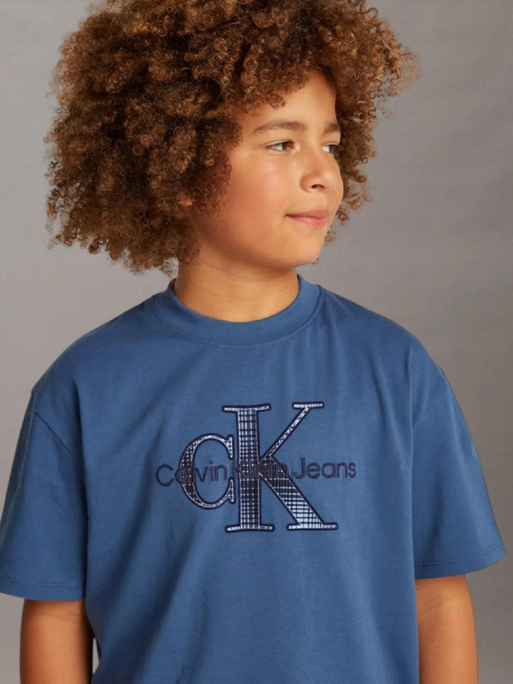EMBOSSED CHECK MONO SS T-SHIRT 