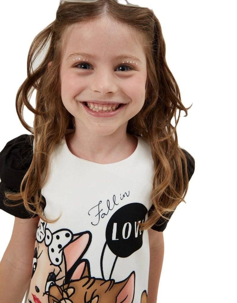 ABITO A TRAPEZIO CREPE MA 11A918 1306/9950 MONNALISA
