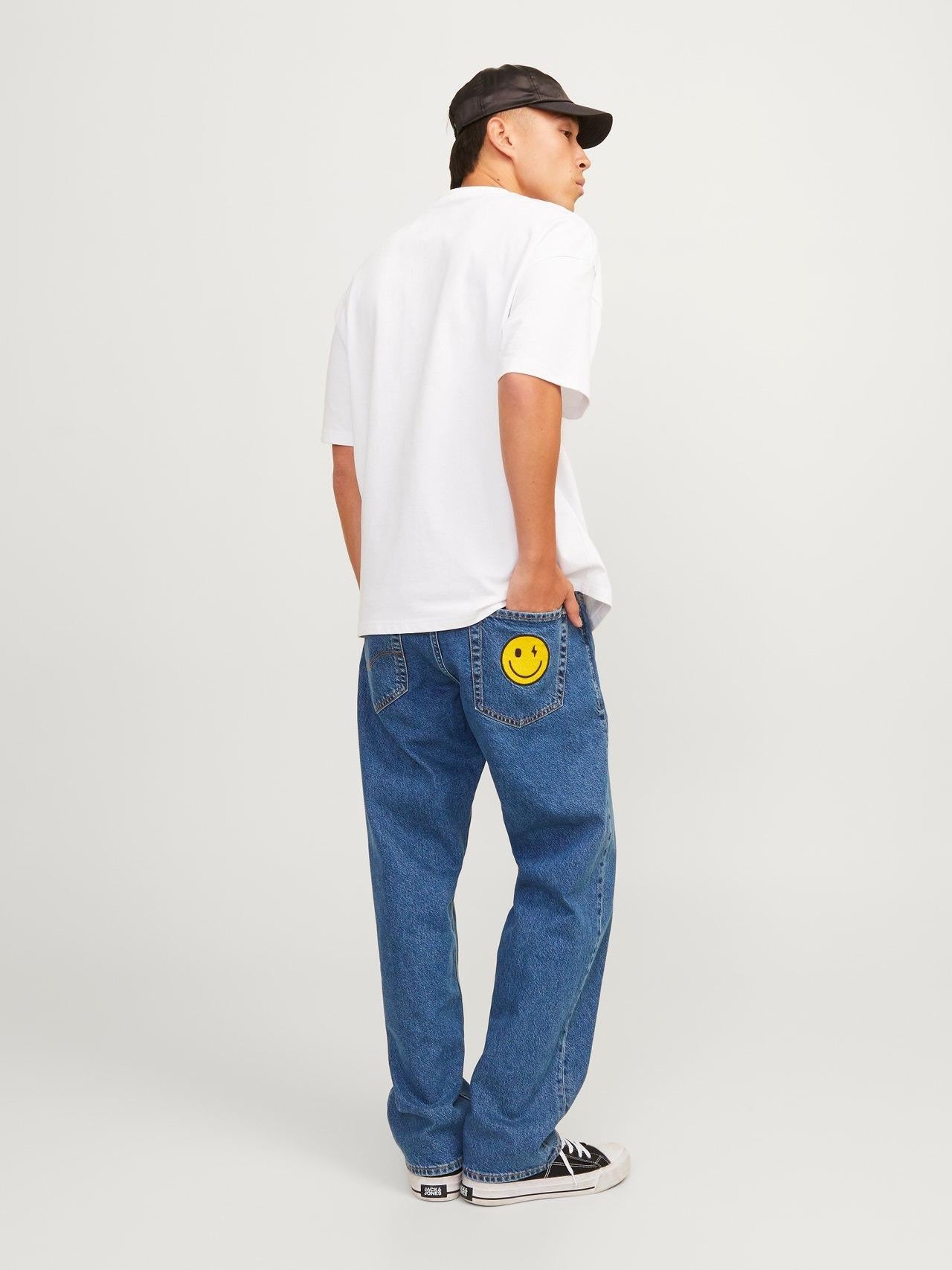 JJIEDDIE JJORIGINAL SQ 040 SMILEY LN 12261744/BLUE DENIM JACK AND JONES