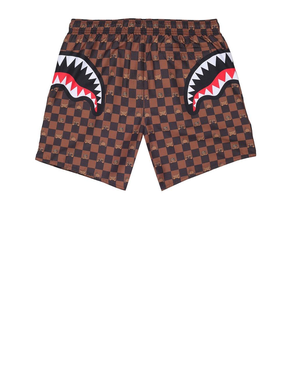 PEEKING CHARACTER CHECK SWIM 910SWM2031/BROWN SPRAYGROUND