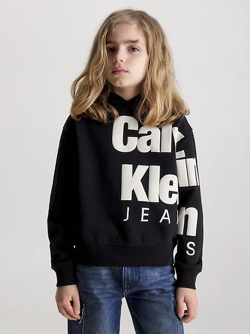 BLOWN-UP LOGO FLEECE HOODIE IB0IB01860/BEH CALVIN KLEIN JEANS