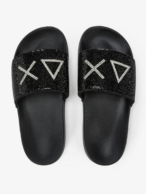 SUN68 SLIPPERS STRASS LOGO