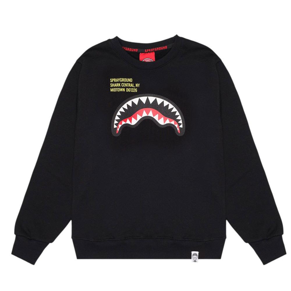 SHARK BASIC BLK REGULAR CREWNECK 