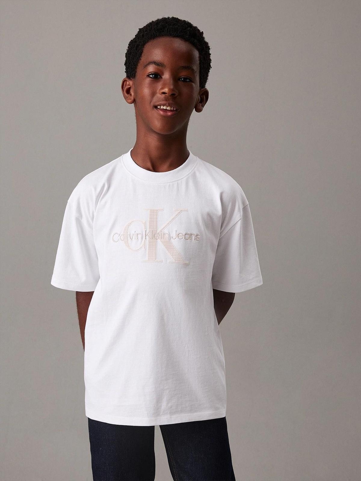 EMBOSSED CHECK MONO SS T-SHIRT 