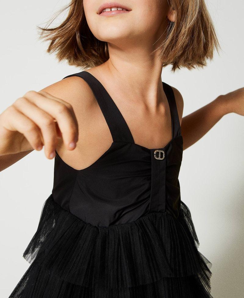 ABITO CORTO A BALZE IN TULLE CON CORPINO IN TAF 231GJ2Q90/00006 TWINSET