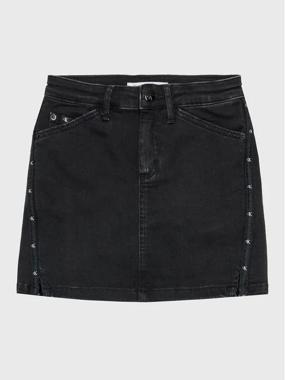 STRAIGHT SKIRT WASHED BLACK TA 