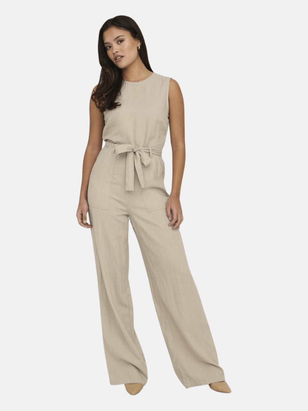 ONLCARO S/L BELT LINEN JUMPSUIT CC PNT 