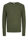 JACK AND JONES JJPANNEL KNIT CREW NECK AW24