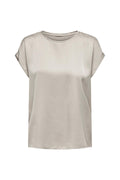 ONLY ONLLIEKE S/S SATIN MIX TOP WVN NOOS