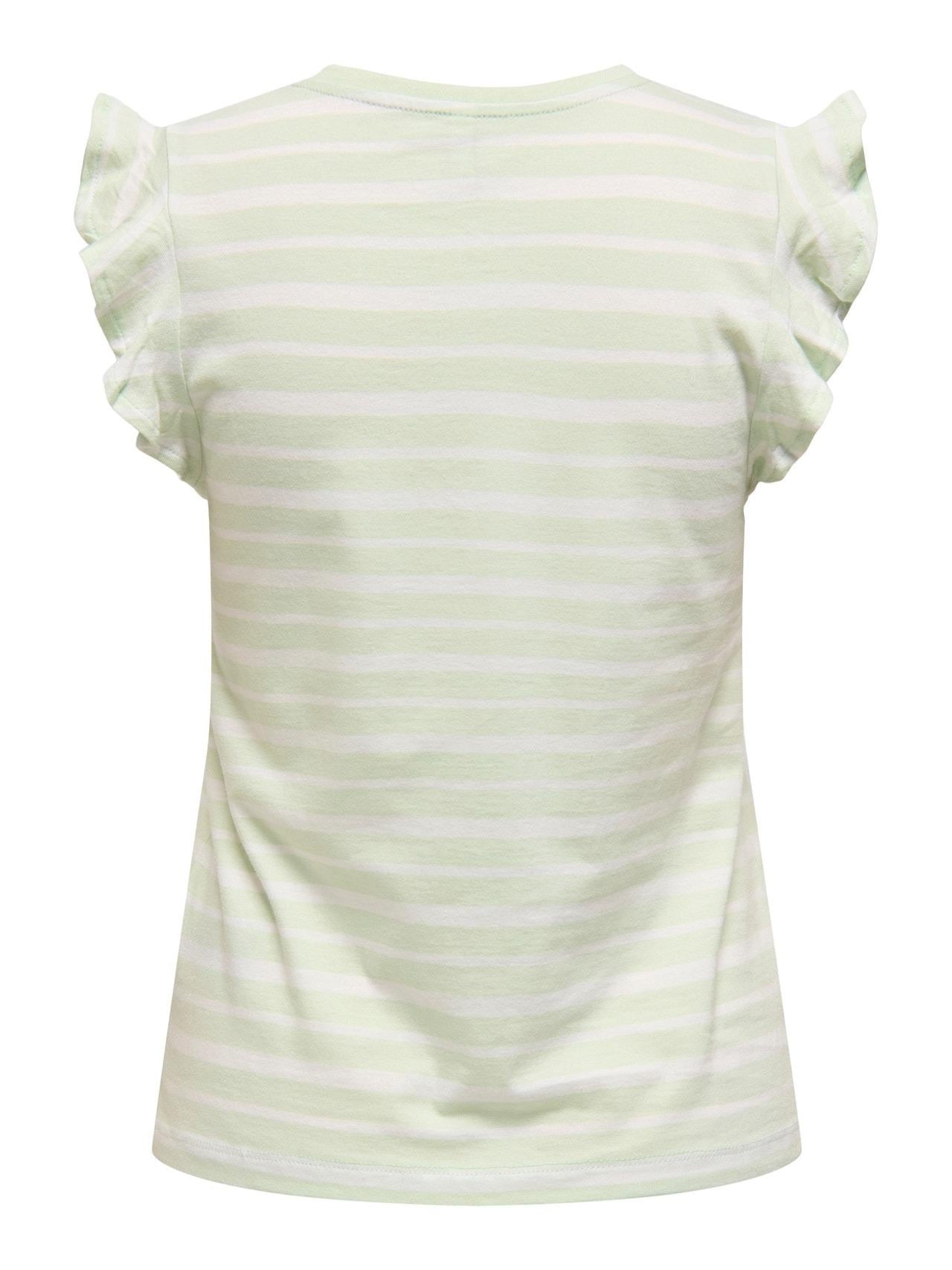ONLMAY LIFE S/S FRILL V-NECK TOP BOX JRS 