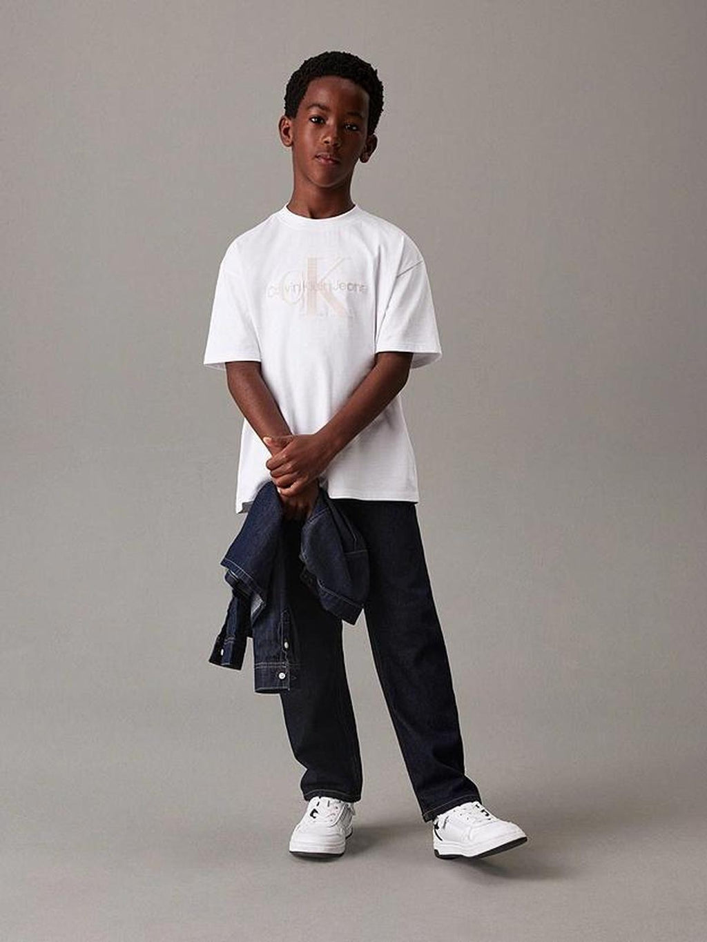 EMBOSSED CHECK MONO SS T-SHIRT 