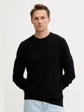 GUESS HARRISON CN LS STITCH LOGO SWT