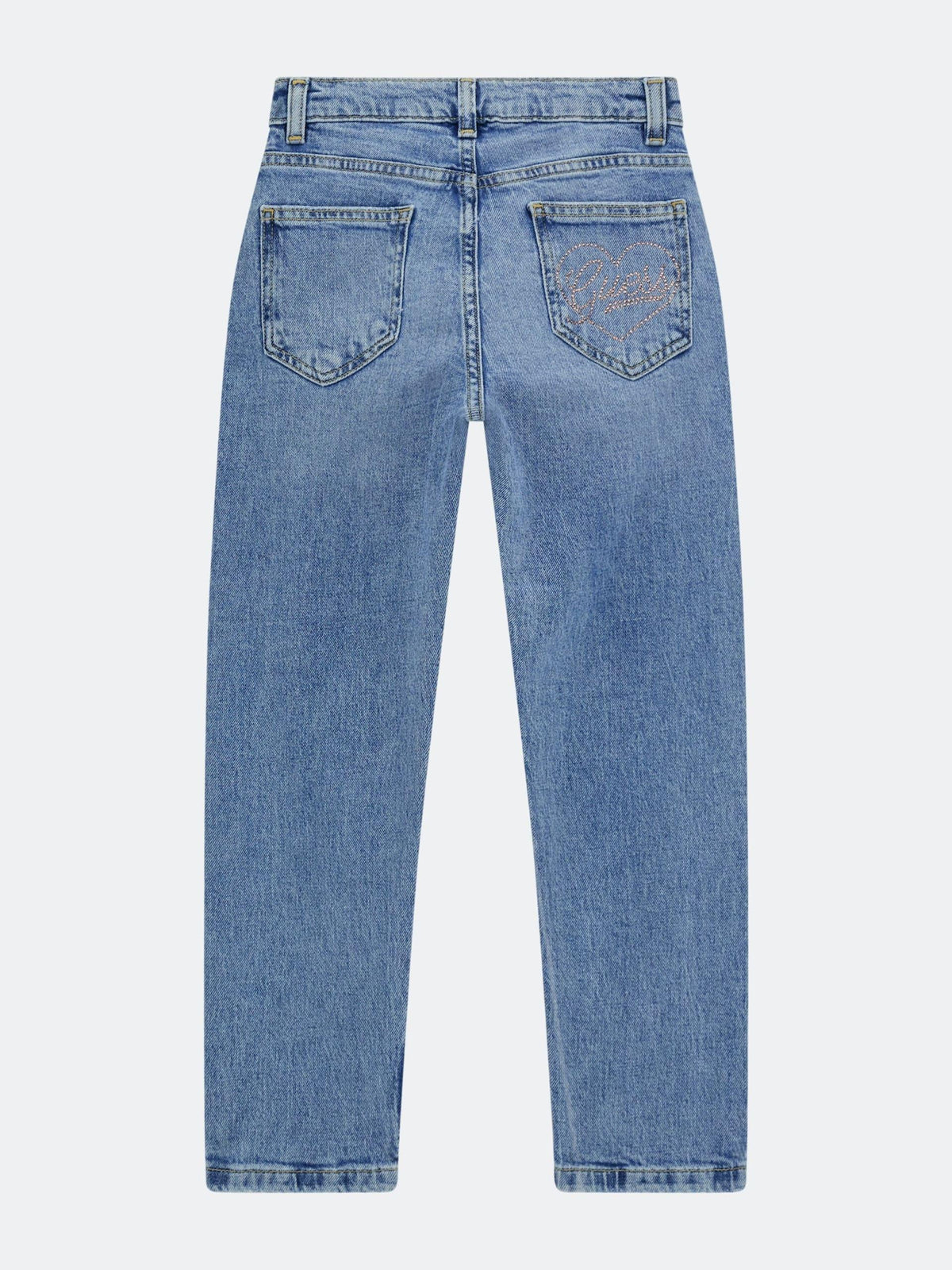 DENIM MUM FIT EXPOSED BUTTON 