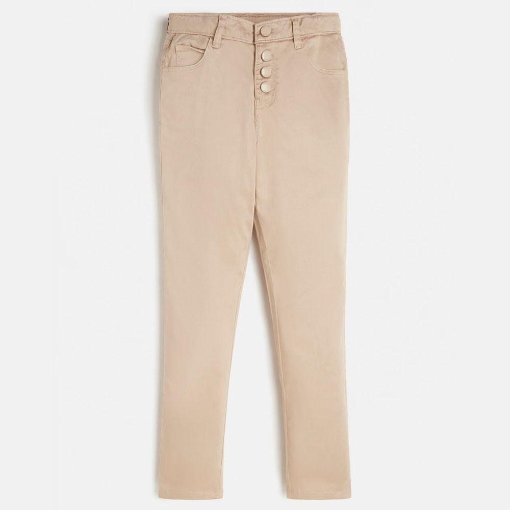 STRETCH SATEEN SKINNY PANTS 