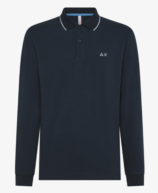 POLO SMALL STRIPES ON COLLAR  L/S 