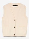 VERO MODA VMSABA SL V-NECK BUTTON VEST