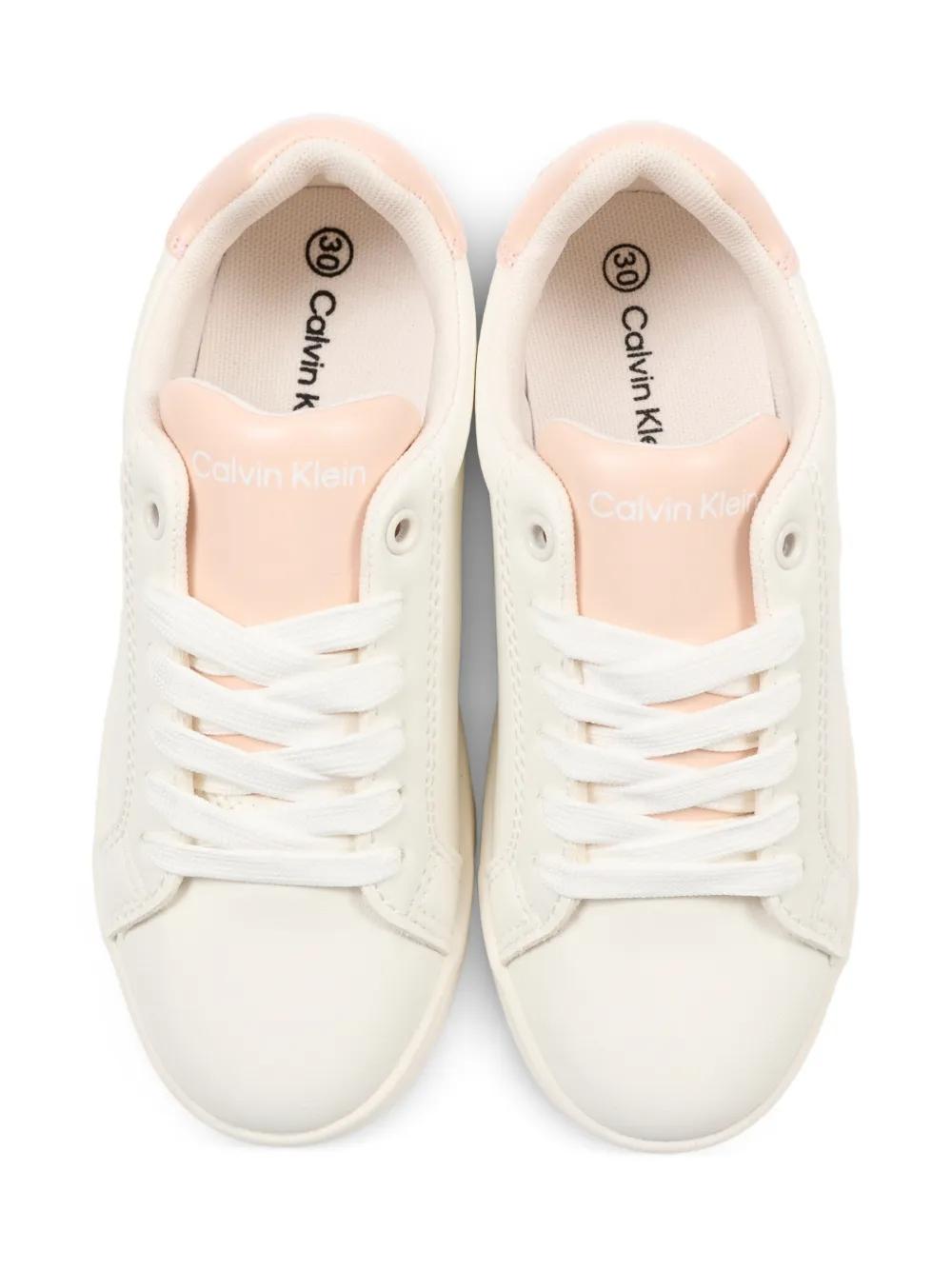 SNEAKER BASSA ALLACCIATA OFF WHITE/NUDE 