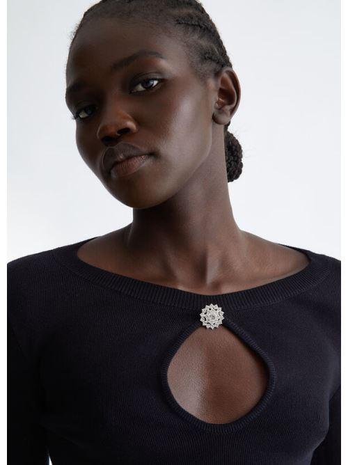 ECS MAGLIA M/L CROPPED VISCO WF3124MS49I/22222 LIU JO